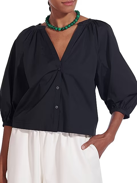 Dill Poplin Top | Saks Fifth Avenue