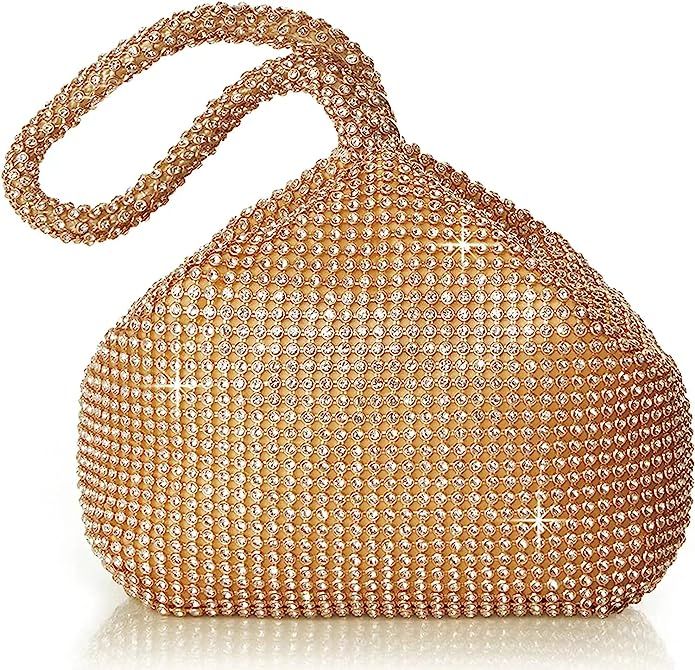 RZTA Women's Rhinestone Clutch Evening Bags Sparkly Glitter Triangle Purse for 1920s Party Prom W... | Amazon (US)