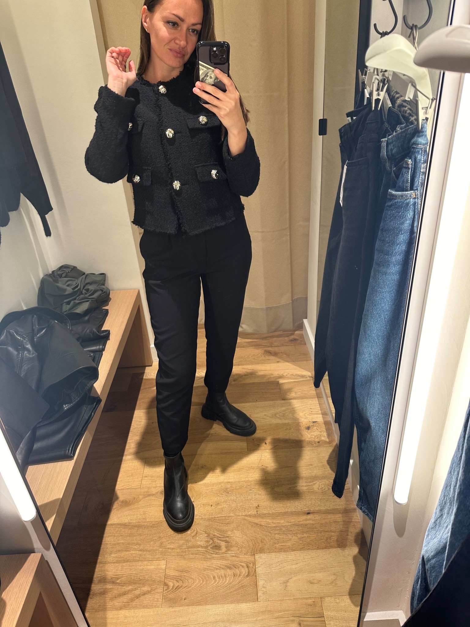 Classic black look I always come back to. Clean lines, tailored fit, and pieces that work for everyday wear. Everything tagged here.

#LTKootd #LTKmomlife #LTKBeauty