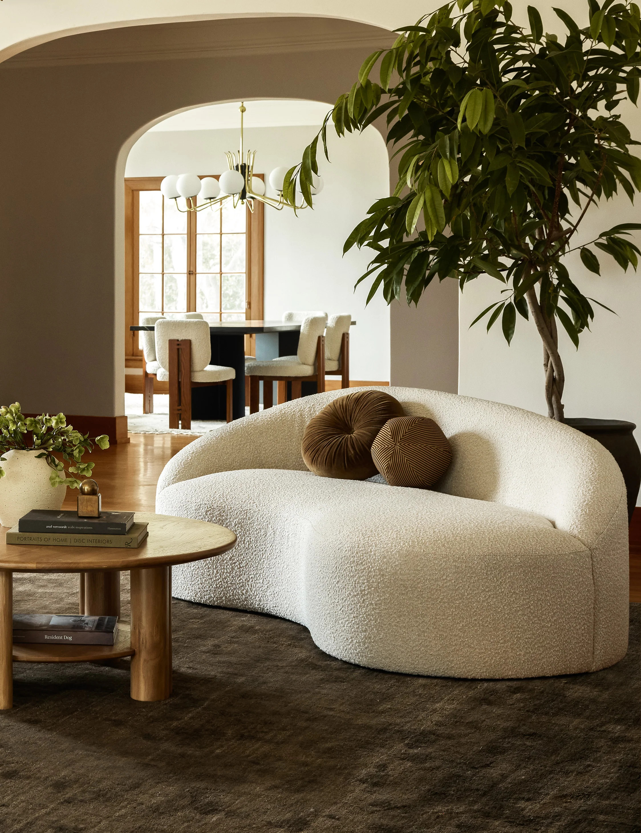 Monroe Velvet Round Pillow | Lulu and Georgia 