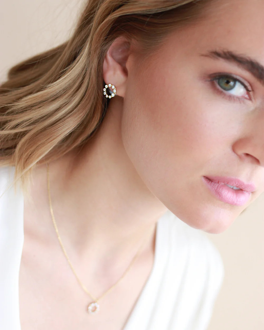 Saylor CZ Circle Studs | Dareth Colburn