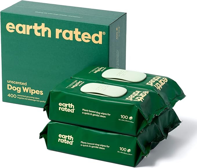 Earth Rated Pet Wipes for Dogs and Cats, Hypoallergenic, Cleaning and Hydrating, for Grooming Paw... | Amazon (US)