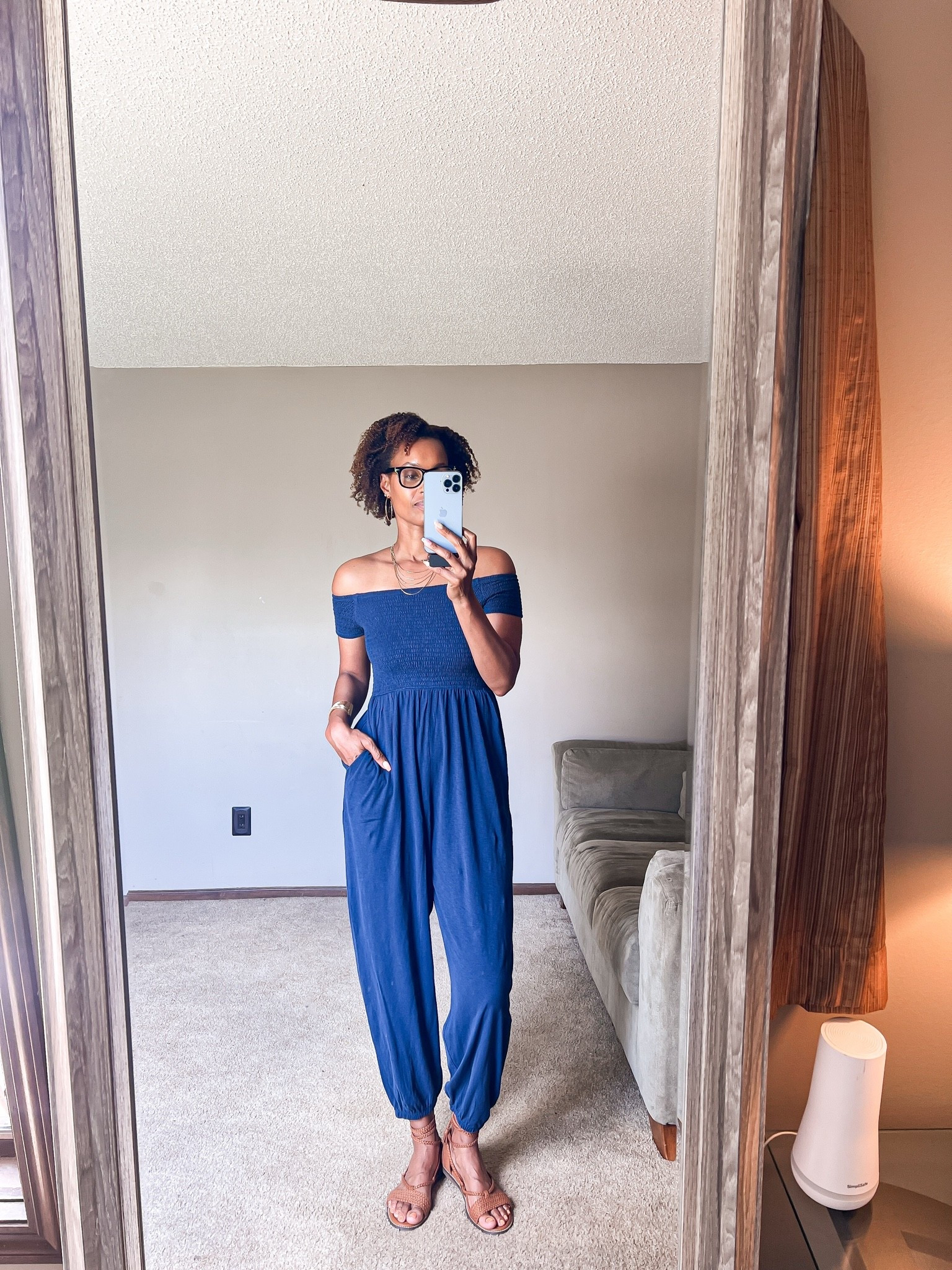 A simple off the shoulder jumpsuit that I’m enjoying. This can be dressed up or down and I was happy with where it hit me since it did not come in a long length

#LTKootd #LTKOver40 #LTKTall
