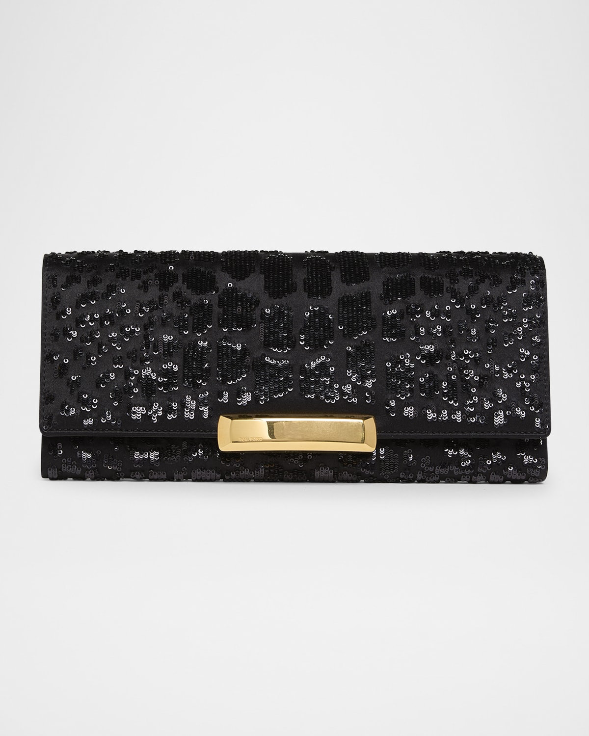 Bar Croc-Effect Sequin Clutch Bag in Viscose and Leather | Neiman Marcus