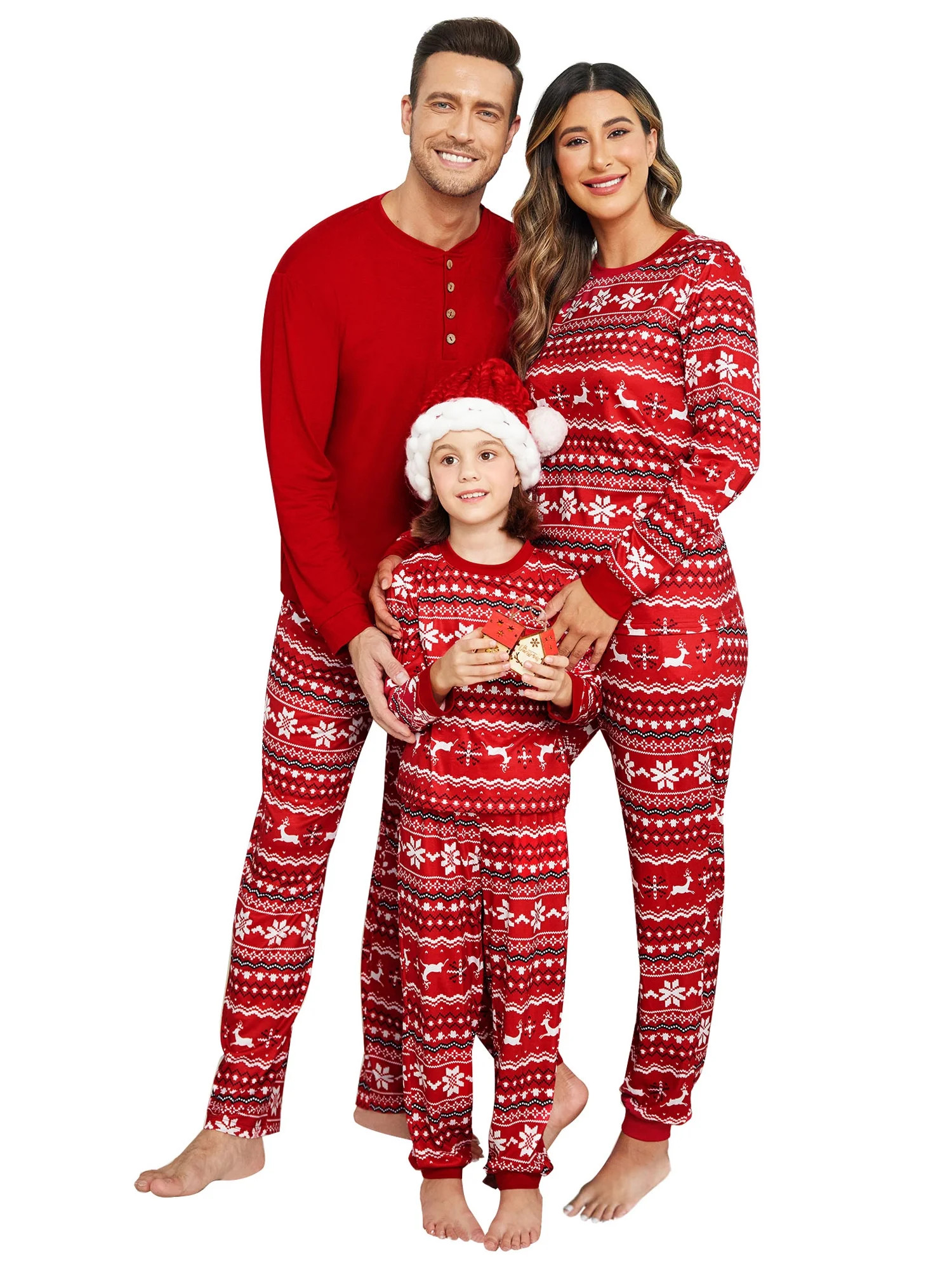 Avidlove Matching Family Christmas Pajama Sets Womens Mens Kids Pjs Long Sleeve Sleepwear Holiday... | Walmart (US)