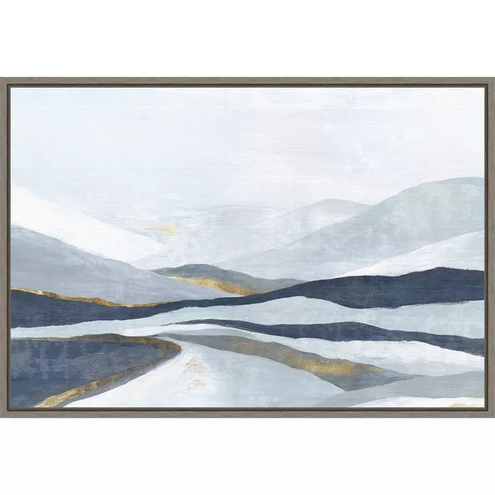 23" x 16" Far Away Land I by Eva Watts Framed Canvas Wall Art - Amanti Art | Target