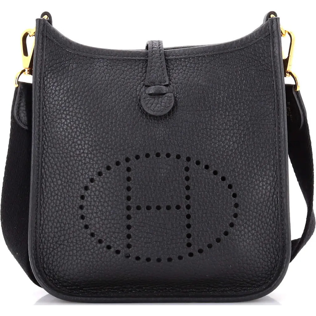 Pre-Owned Hermes Evelyne Bag Gen III Clemence TPM in Noir at Nordstrom, Size X-Small | Nordstrom