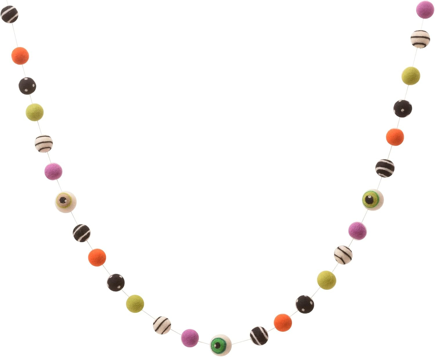 Glaciart One Felt Balls and Eyes Garland - Easy to Hang Halloween Party Banner Decoration - 100% ... | Amazon (US)