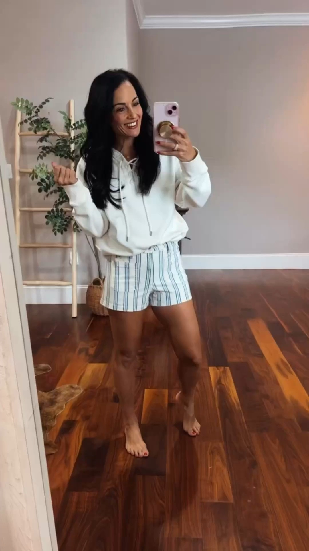 Sailor shorts with a hoodie sweatshirt 


#LTKSeasonal #LTKspring #LTKOver40