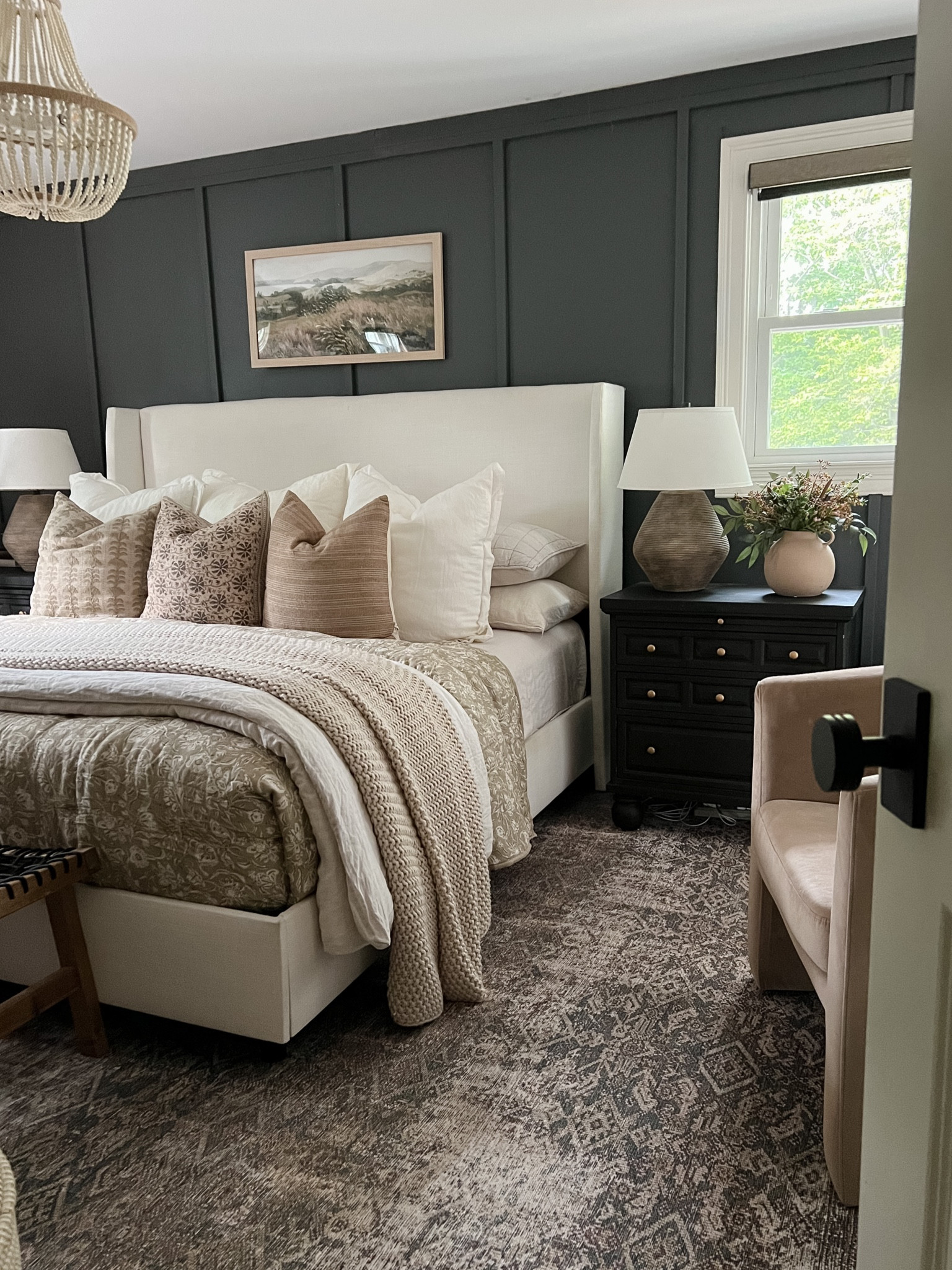 New bedroom duvet from Target 
Loloi bedroom area rug
Overstock light
Pottery barn blanket
Wayfair linen bed
Target bedroom chair
Emtek door knobs 

#LTKhome #LTKSeasonal #LTKstyletip