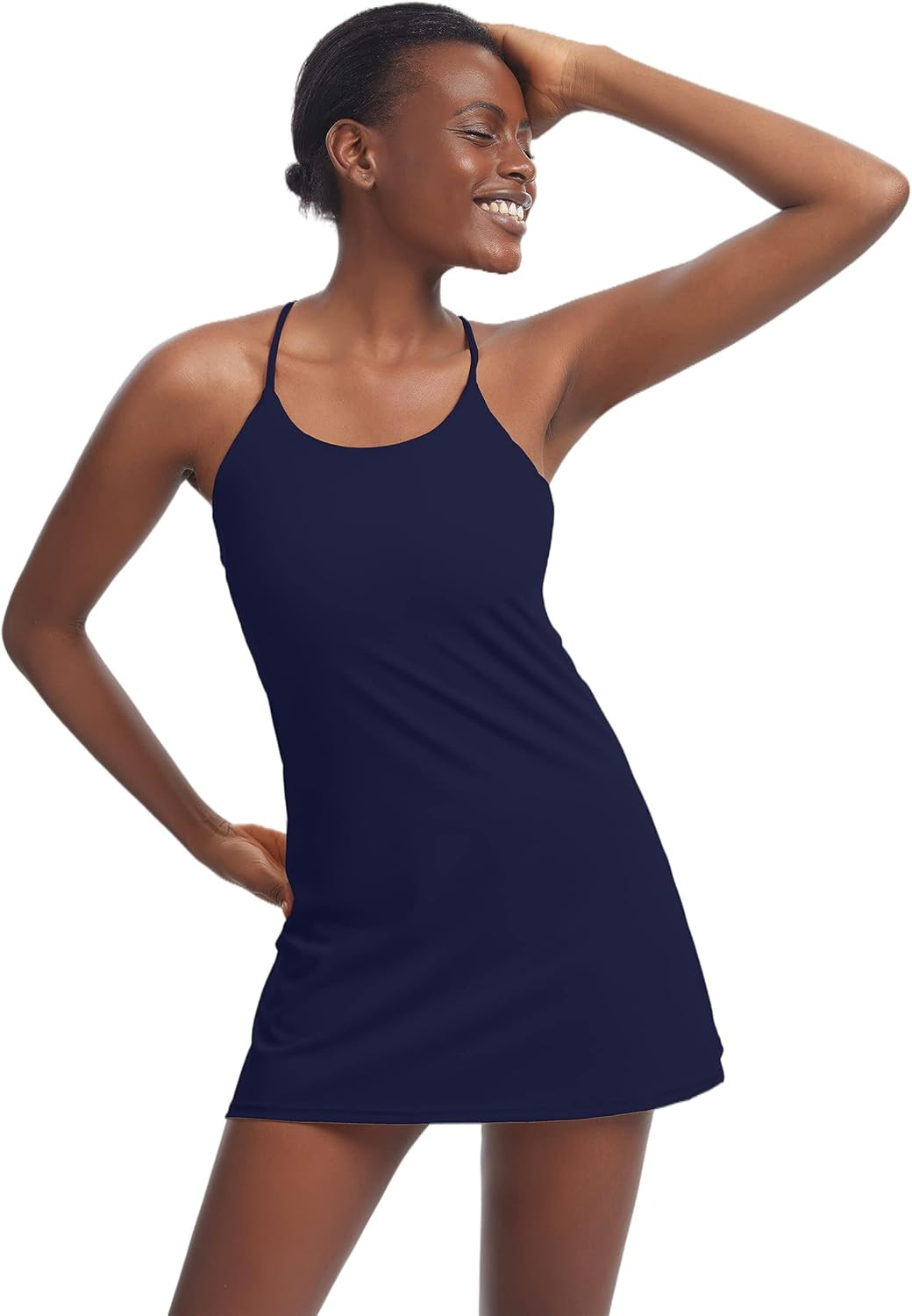 Women's Workout Dress, Sleeveless Built-in with Bra & Shorts Pocket Athletic Dress for Golf Sport... | Amazon (US)