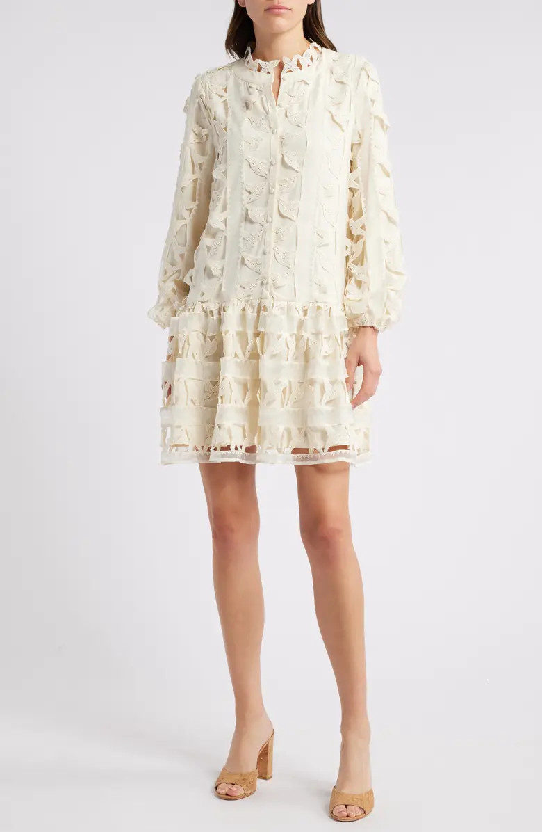 Wylla Humbird Lace & Organza Drop Waist Dress | Nordstrom