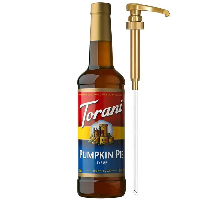 Torani Coffee Syrup, Pumpkin Pie Flavored Syrup for Drinks, Pump Included, 25.4 Fl Oz | Amazon (US)