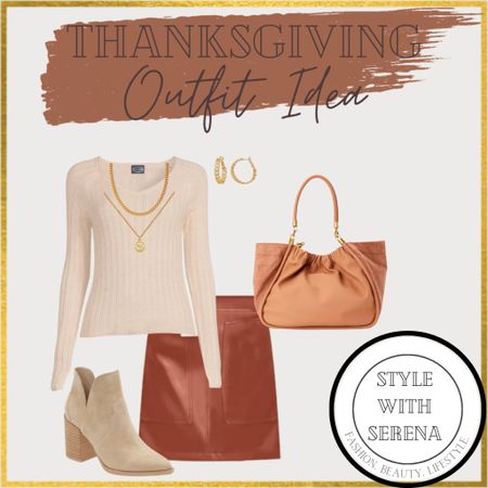 Thanksgiving outfit idea!
#thanksgiving
#fauxleather
#thanksgivingoutfit
#falloutfit
#ootd
#affordablefashion
#fashionover40
#outfitidea

#LTKHoliday #LTKSeasonal #LTKstyletip