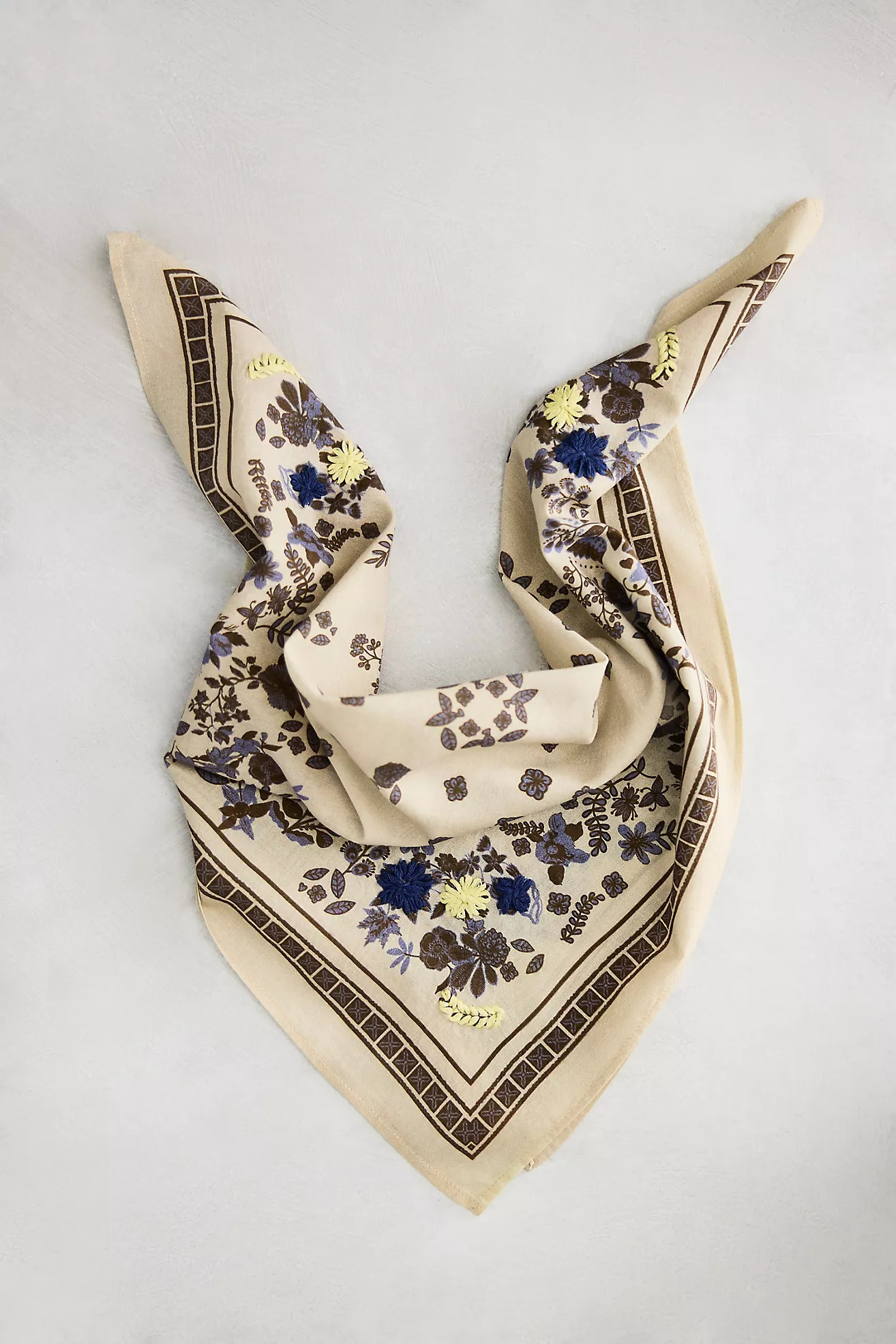Embroidered Fall Floral Bandana | Anthropologie (US)