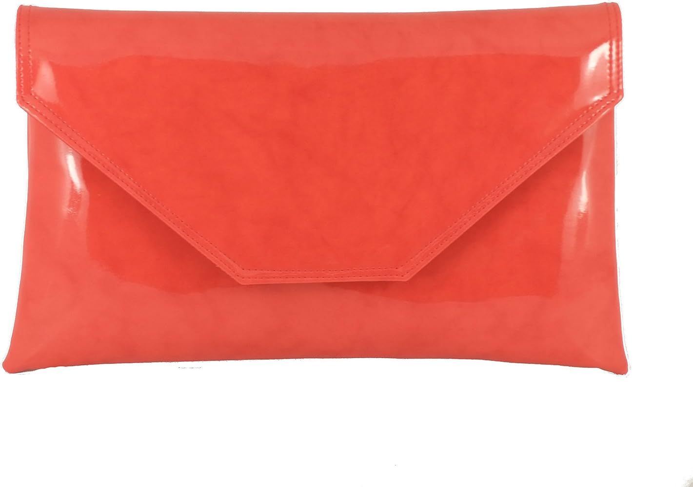 Womens Stylish Large Envelope Patent Clutch Bag/Shoulder Bag Wedding Party Prom Bag | Amazon (US)