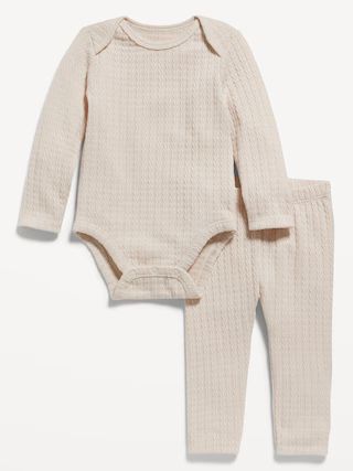 Unisex Jacquard-Knit Bodysuit & Pants Set for Baby | Old Navy (US)
