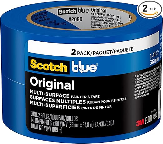 ScotchBlue Original Multi-Surface Painter's Tape, Blue, Paint Tape Protects Surfaces and Removes ... | Amazon (US)