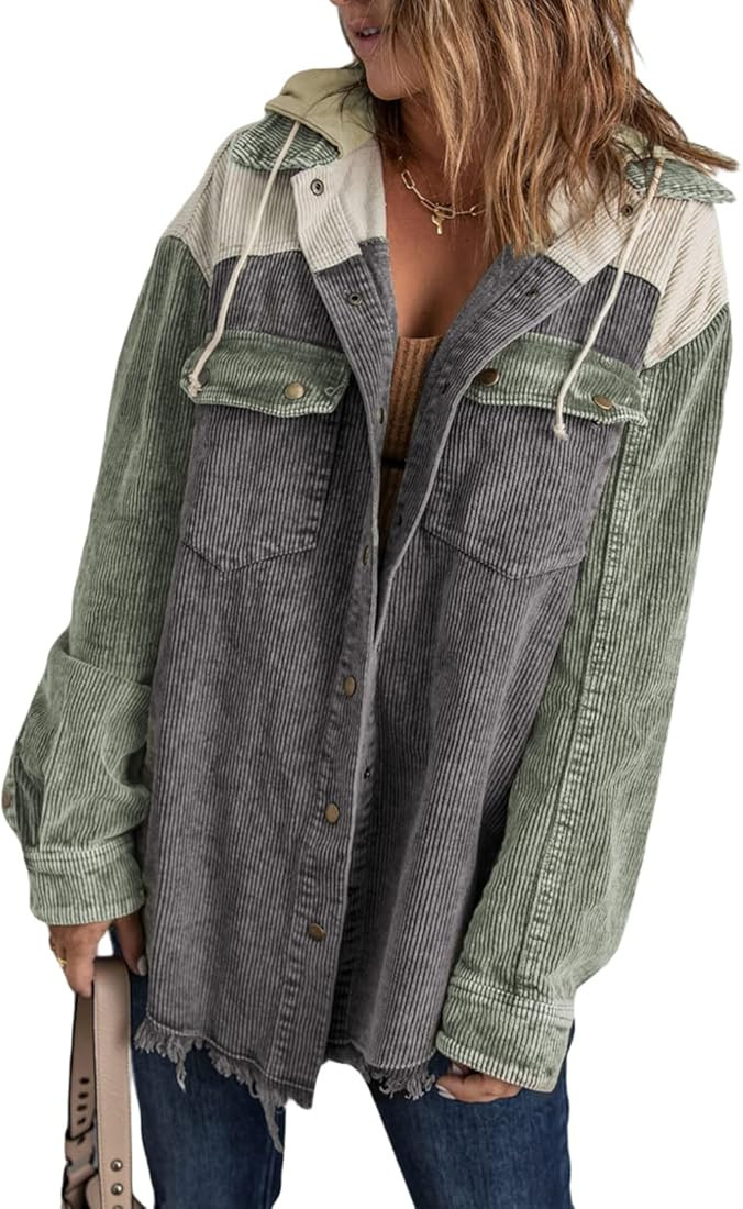 Amazon.com: Dokotoo Womens Winter Fall 2022 Cardigan Coats Long Sleeve Flannel Shirts Button Down... | Amazon (US)