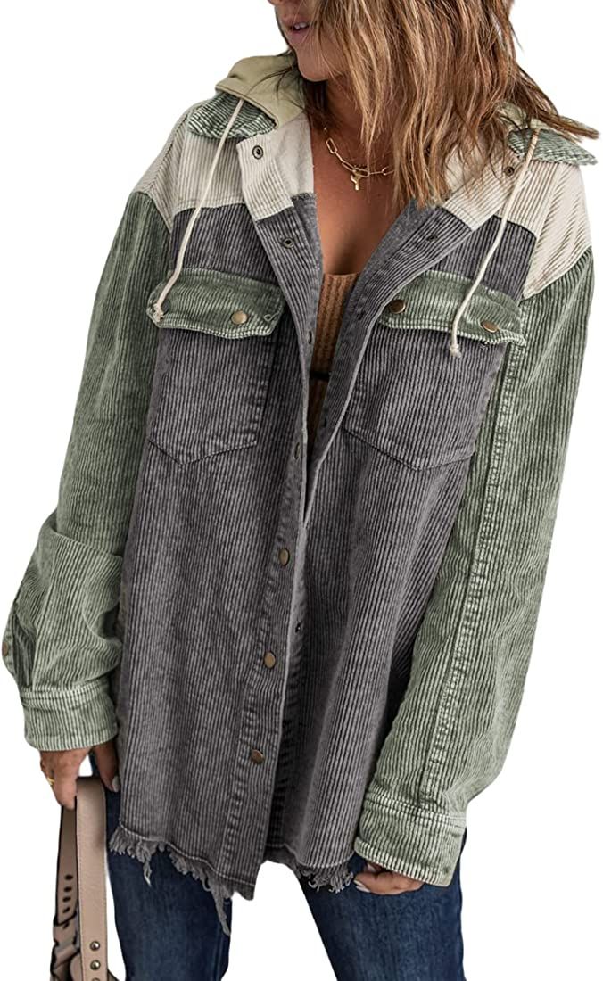 Amazon.com: Dokotoo Womens Winter Fall 2022 Cardigan Coats Long Sleeve Flannel Shirts Button Down... | Amazon (US)