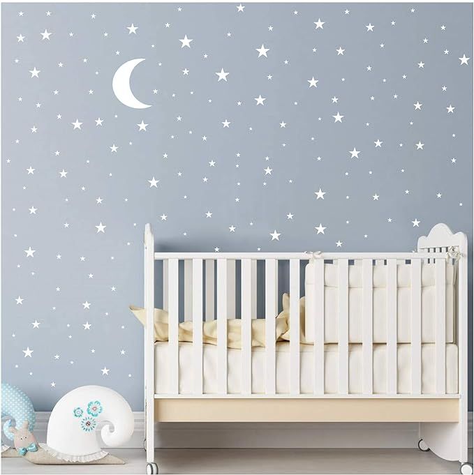 Moon and Stars Wall Decal Vinyl Sticker for Kids Boy Girls Baby Room Decoration Good Night Nurser... | Amazon (US)