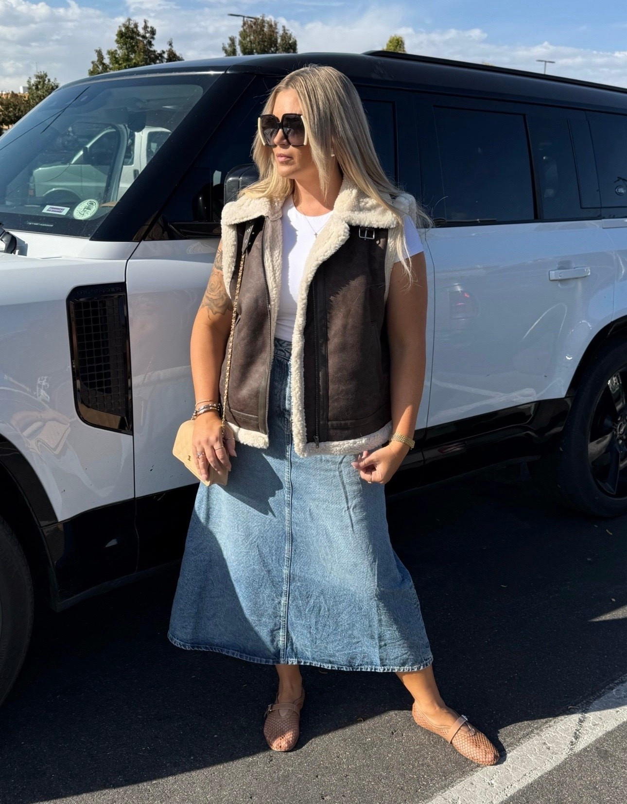 Linking similar styles. Vest. Jean skirt.

#LTKOver40 #LTKMidsize #LTKootd