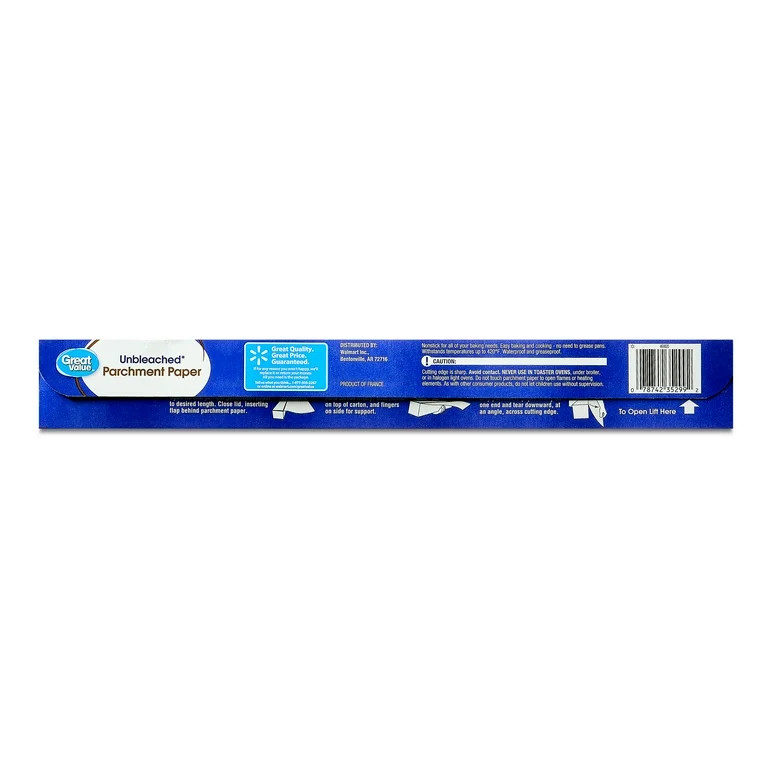 Great Value Unbleached Parchment Paper, 50 Sq ft | Walmart (US)