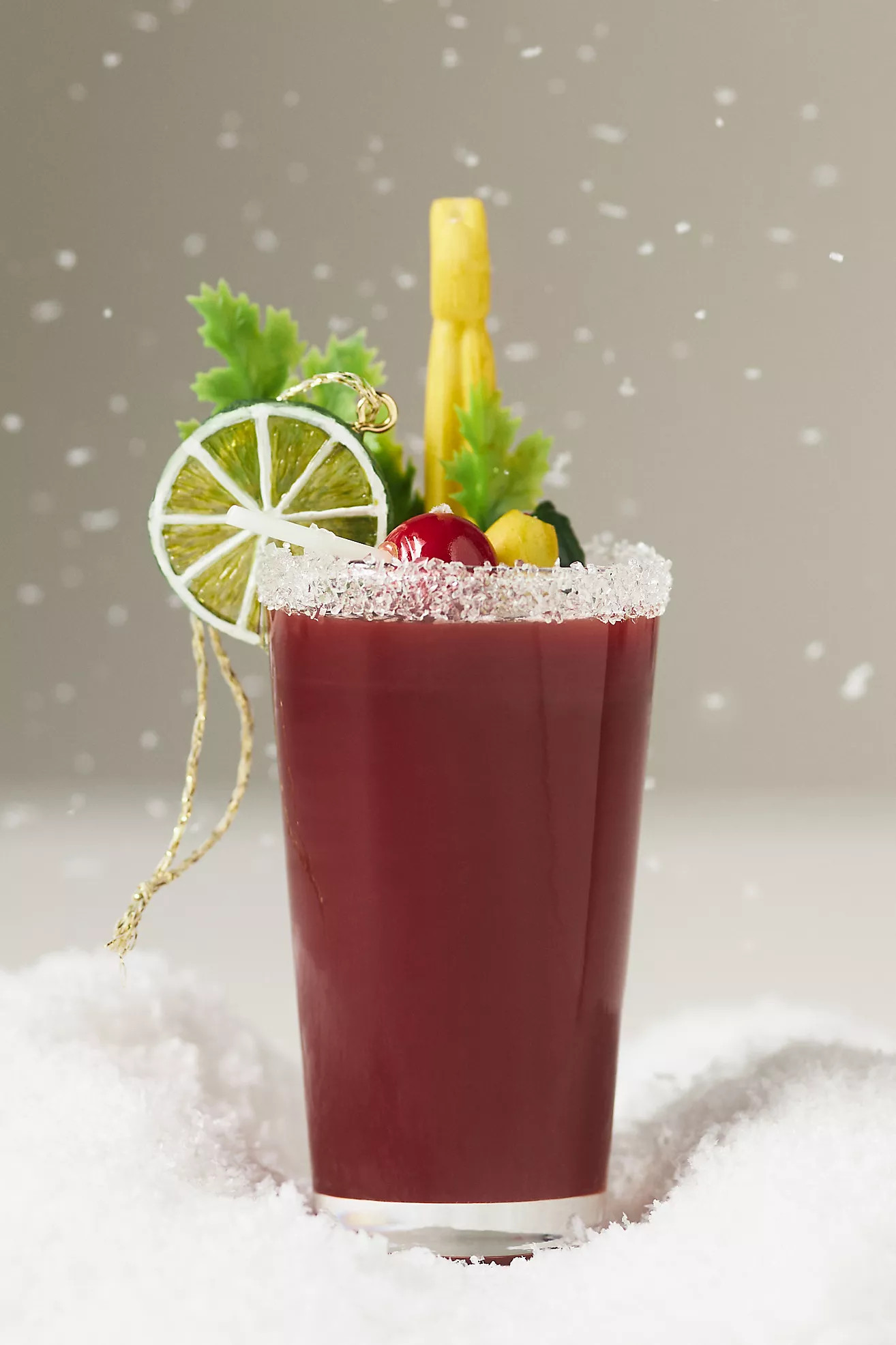 Bloody Mary Cocktail Glass Ornament | Anthropologie (US)