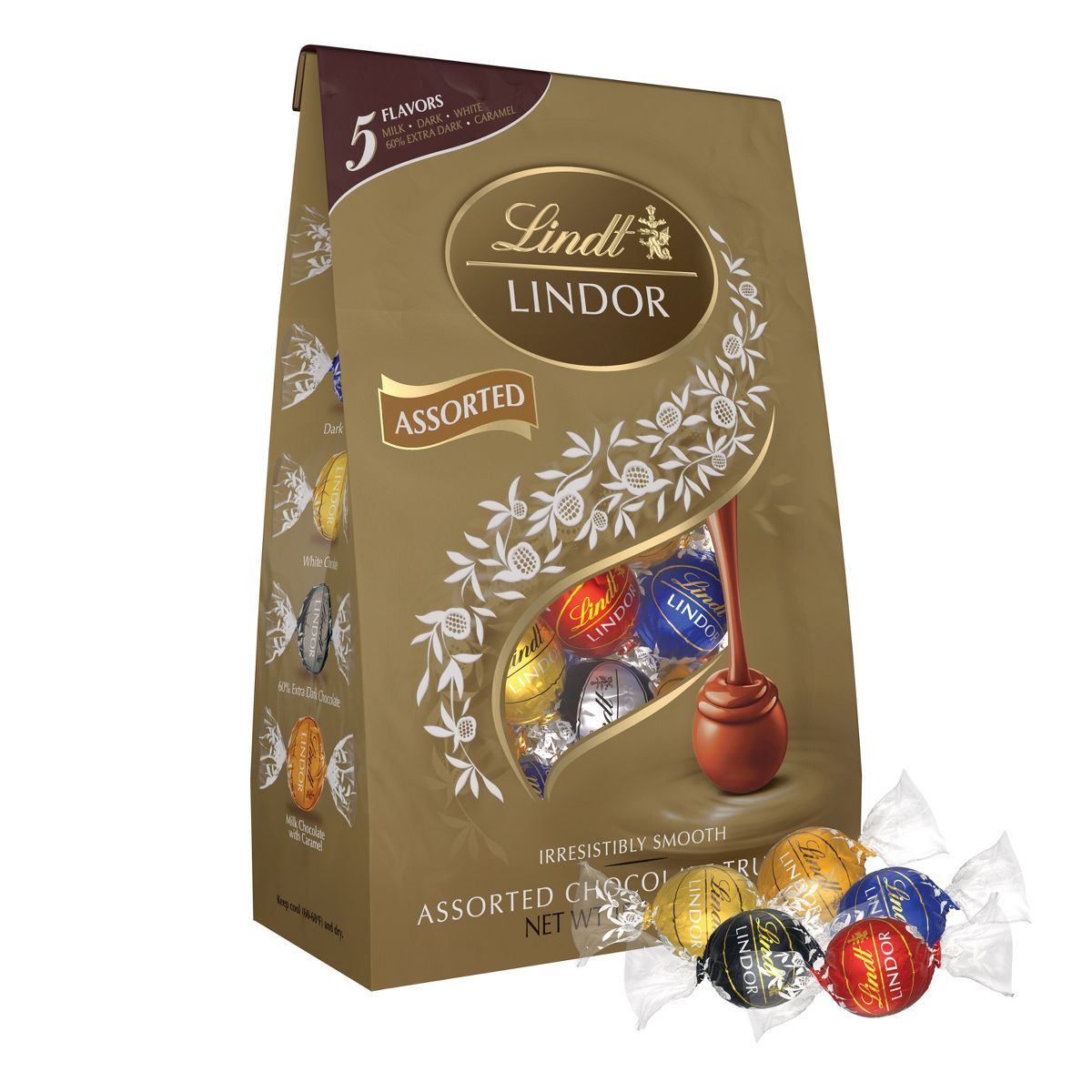 Lindt Lindor Assorted 5 Flavor Chocolate Candy Truffles - 15.2 oz. | Target