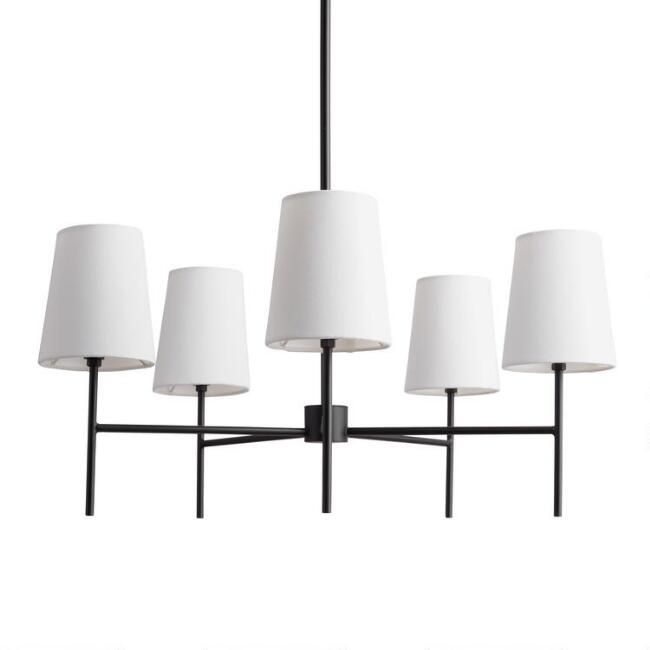 Black Metal Grayson 5 Light Chandelier | World Market