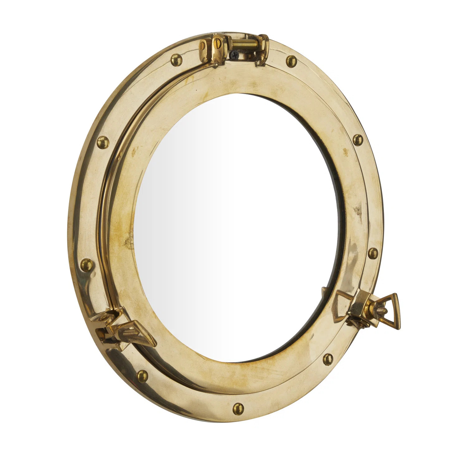 Novogratz The Novogratz Brass Metal Sail Boat Room Wall Mirror with Port Hole Detailing & Reviews... | Wayfair North America