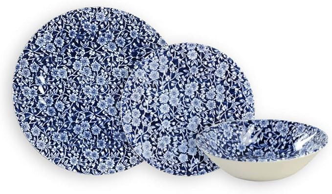 Royal Wessex by Churchill Victorian Calico 12 Piece Dinner Set | Made in England | Amazon (US)