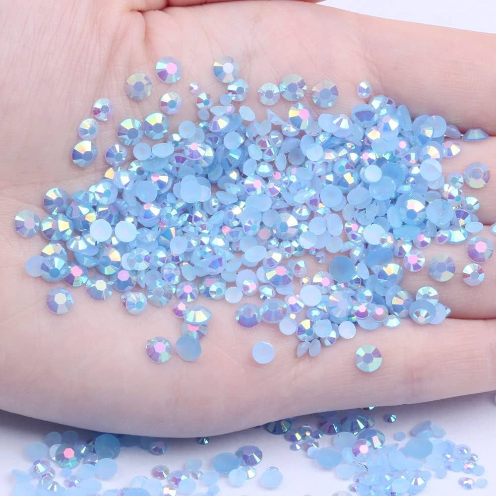 Mixed 1000pcs 2-6mm Sky Blue AB Resin Rhinestones 3D Non Hotfix Glitter Round Flatback Stones Str... | Amazon (CA)