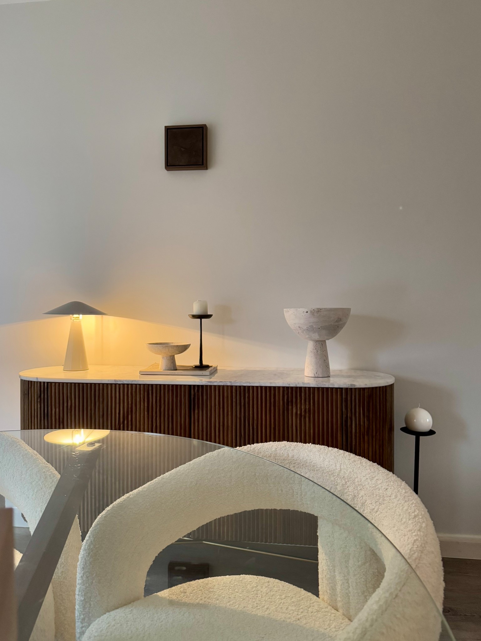 Dining room decor 

Dining table | boucle chair | sideboard | travertine | marble | metal lamp

#LTKhome #LTKeurope #LTKuk