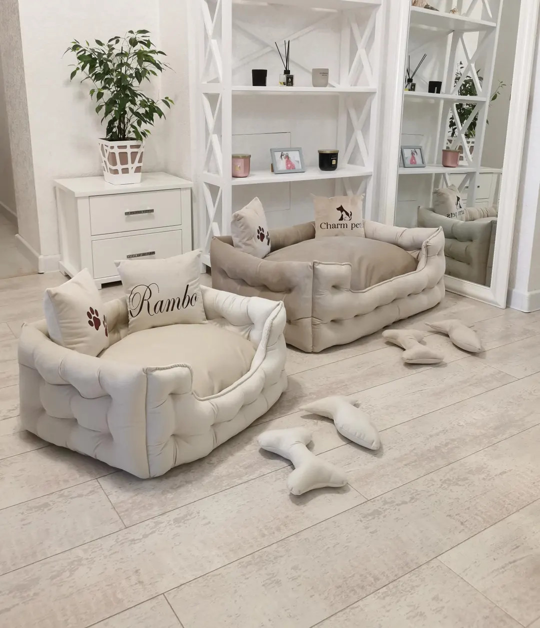 Luxury Handmade Dog Bed, Comfortable and Cozy Dog Sofa With Personalized Pillow, Dog Owner Gift, ... | Etsy (US)