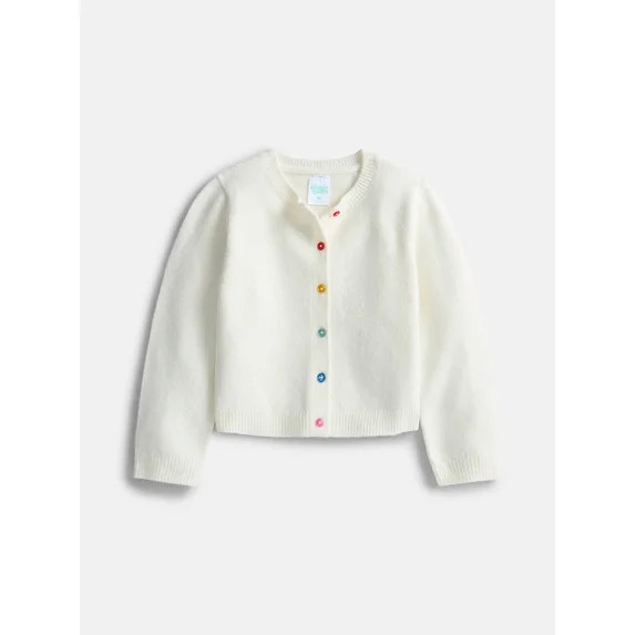 Wonder Nation Toddler Girls' Cardigan Sweater with Long Sleeves, Sizes 12M-5T | Walmart (US)