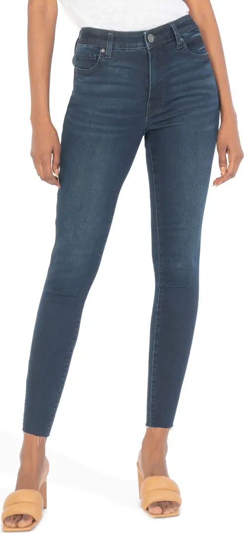 KUT from the Kloth Donna Fab Ab High Waist Raw Hem Ankle Skinny Jeans | Nordstrom | Nordstrom