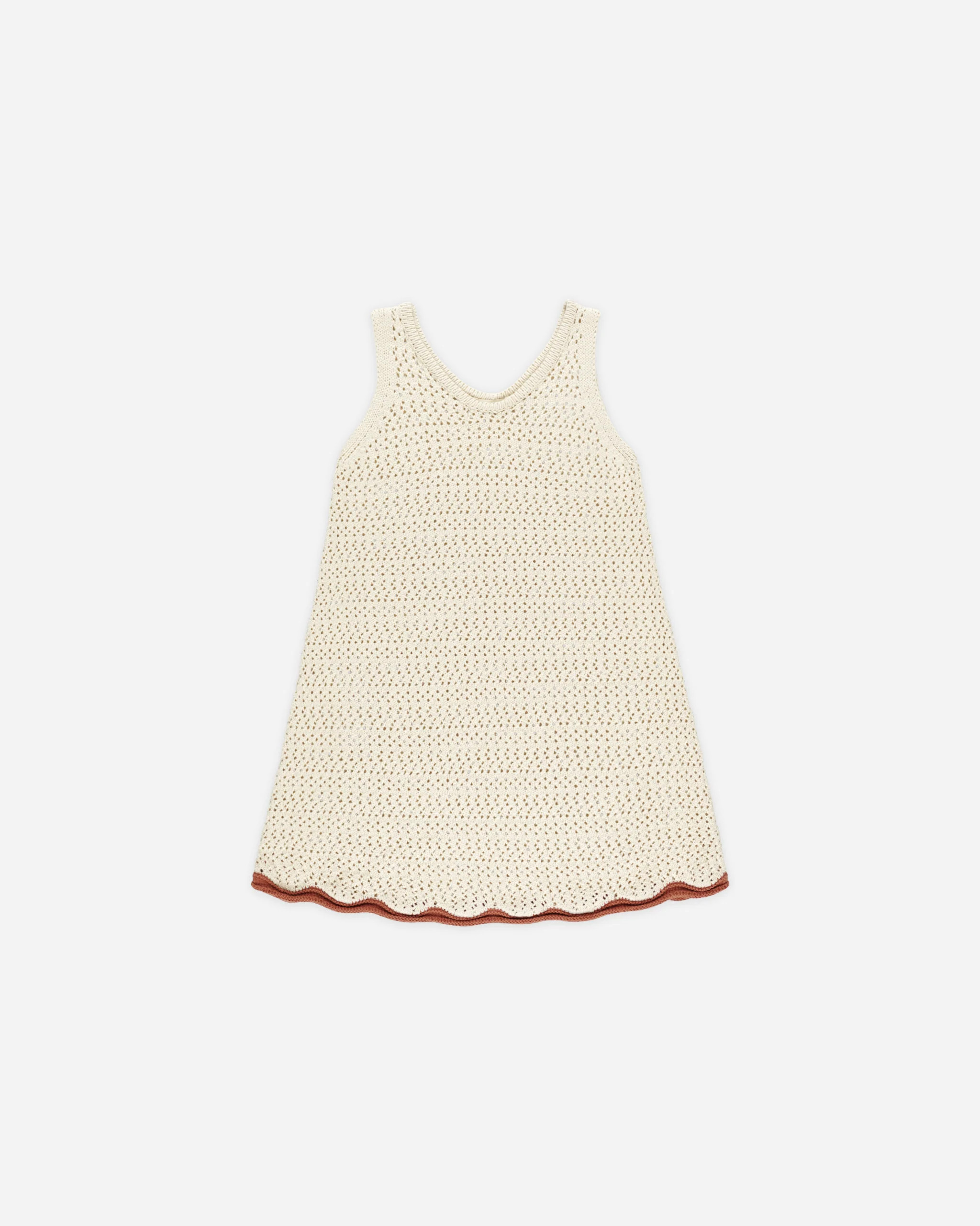 Crochet Tank Mini Dress || Natural | Rylee + Cru