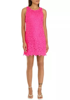 Lilly Pulitzer Women's Marquette Crochet Shift Dress, Pink, X-Large | Belk