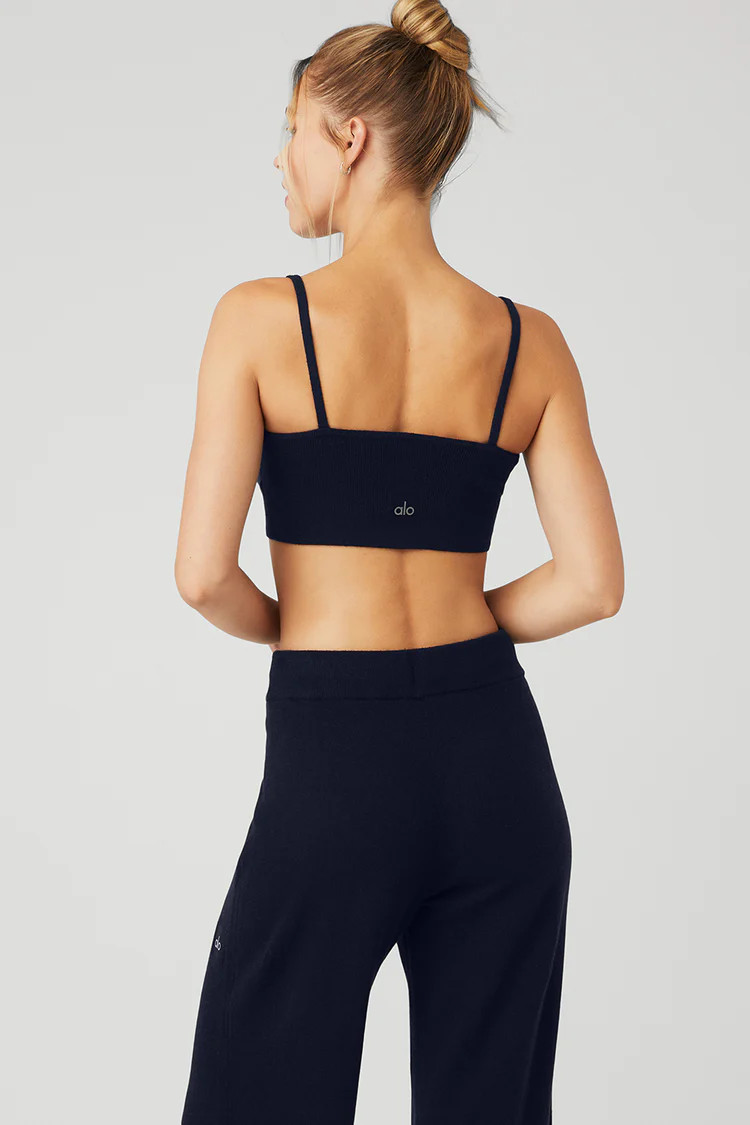Cashmere Jet Set Bra - Navy | Alo Yoga (US)