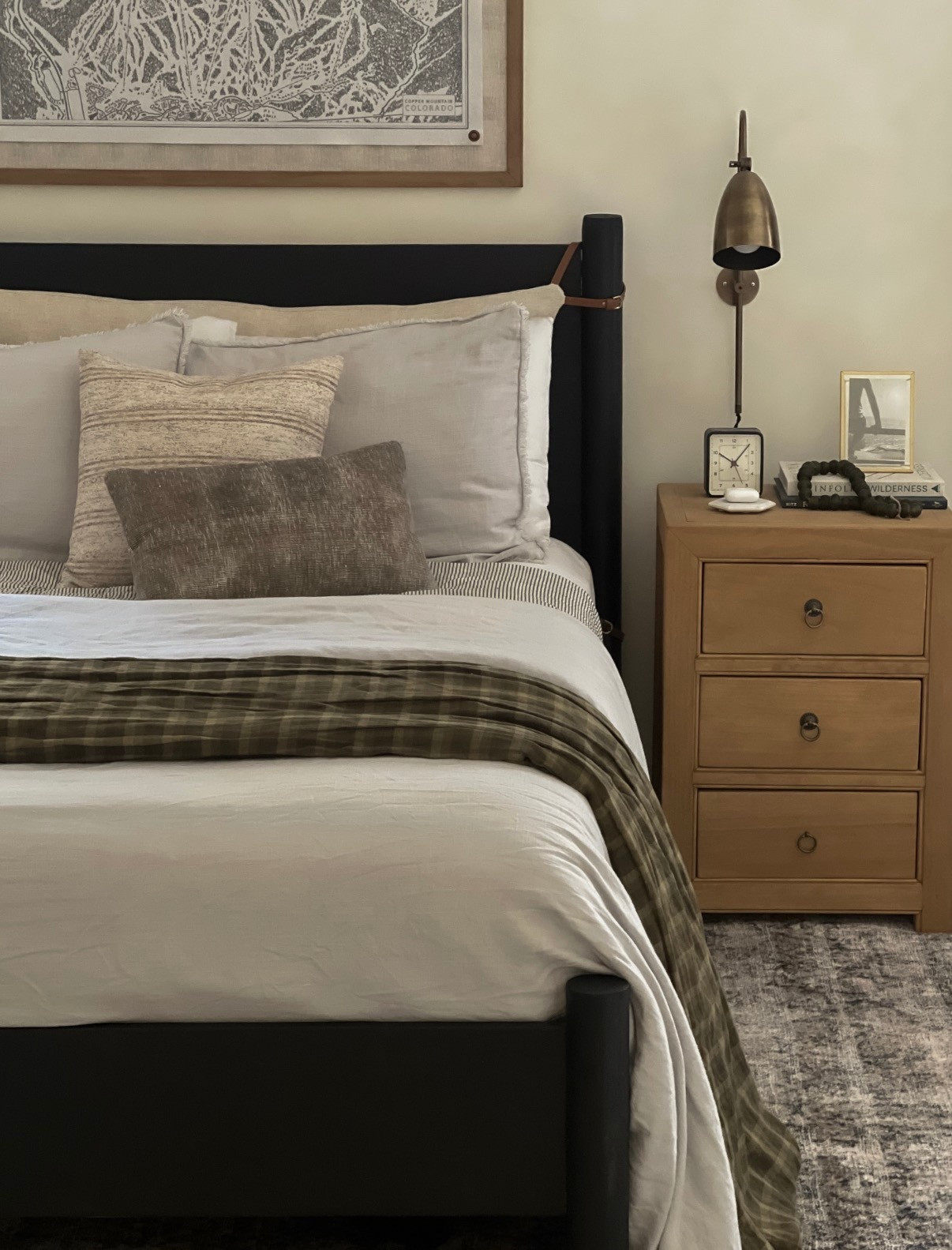 Earthy boys bedroom! Love the pattern play in here!

Don’t be fooled this plaid coverlet is actually just 3 yards of fabric. No finished edges just haphazardly draped. Perfect for a teen boy am I right 😂

#LTKHome #LTKKids
