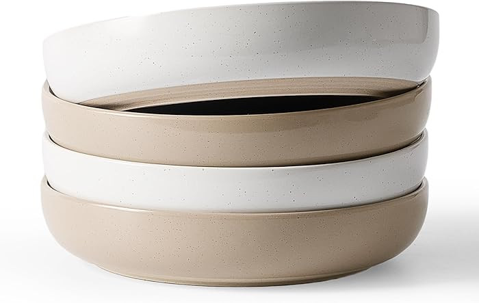 famiware Milkyway 33 oz Bowl Set, Pasta Bowls Set of 4, Salad Bowls, Double Reactive Glaze, Sturd... | Amazon (US)