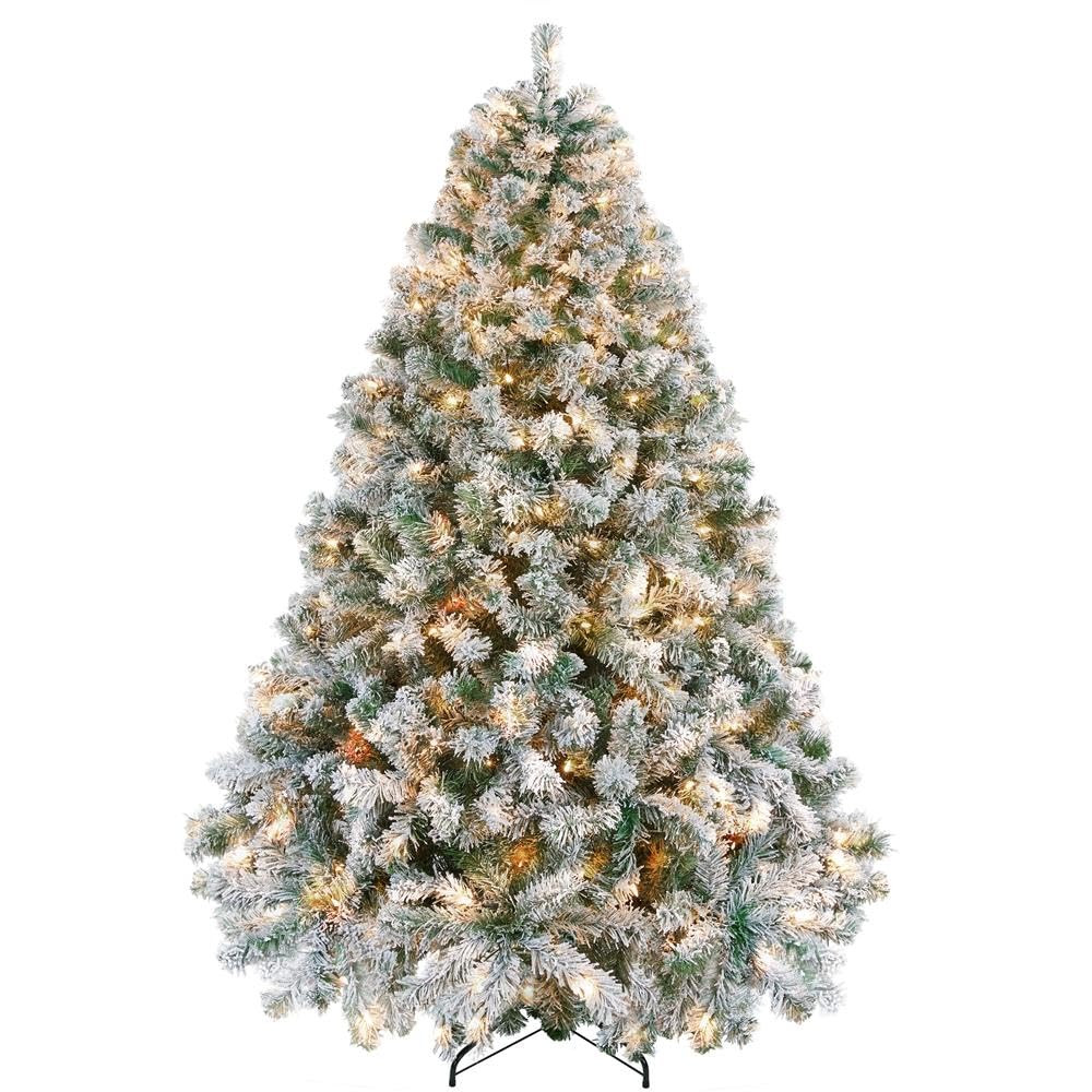 Yaheetech 6ft Snow Flocked Pre-lit Christmas Tree with 250 Warm White Lights, 820 Lush Branch Tip... | Amazon (US)