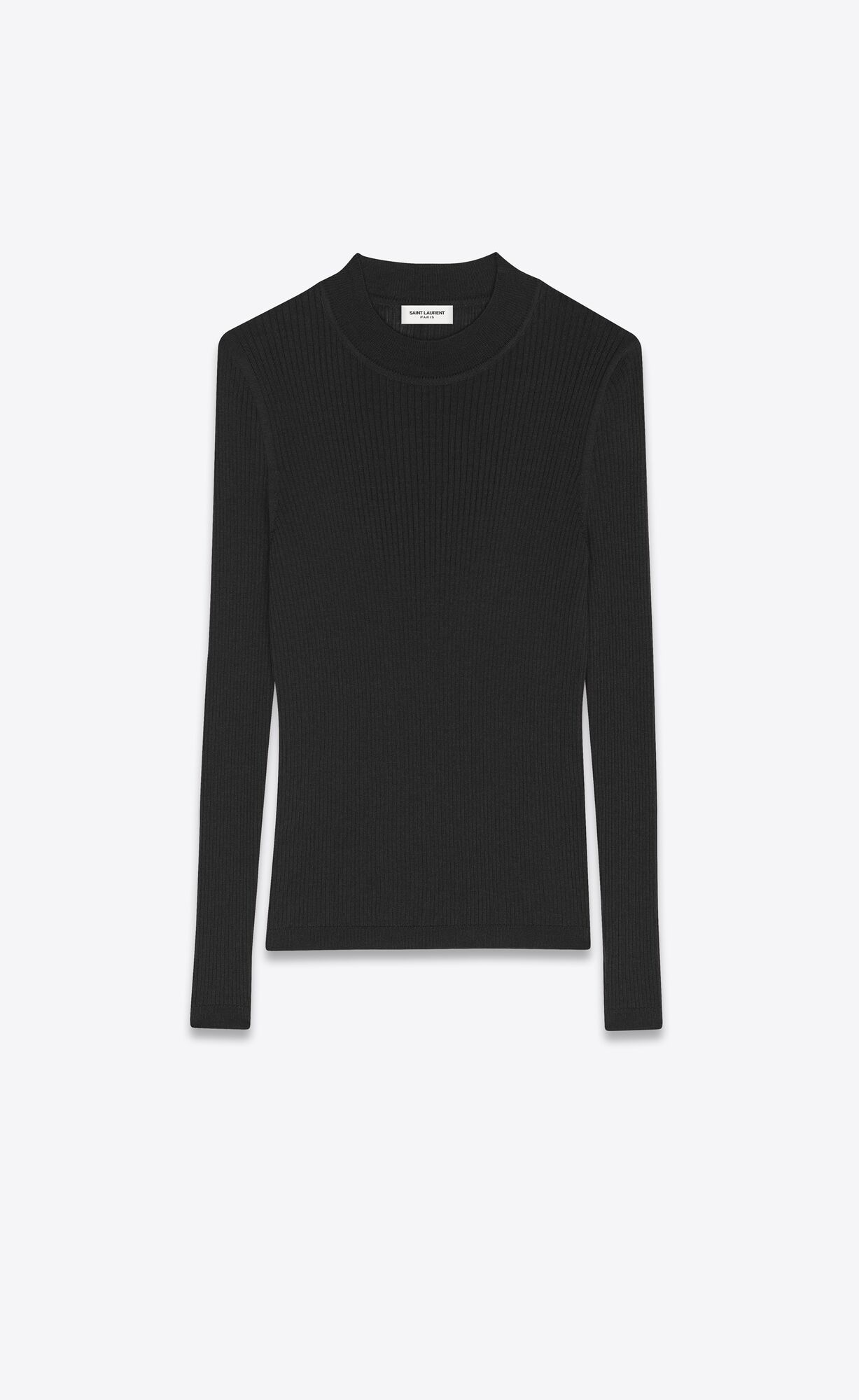 sweater in ribbed cashmere, wool and silk | Saint Laurent Inc. (Global)