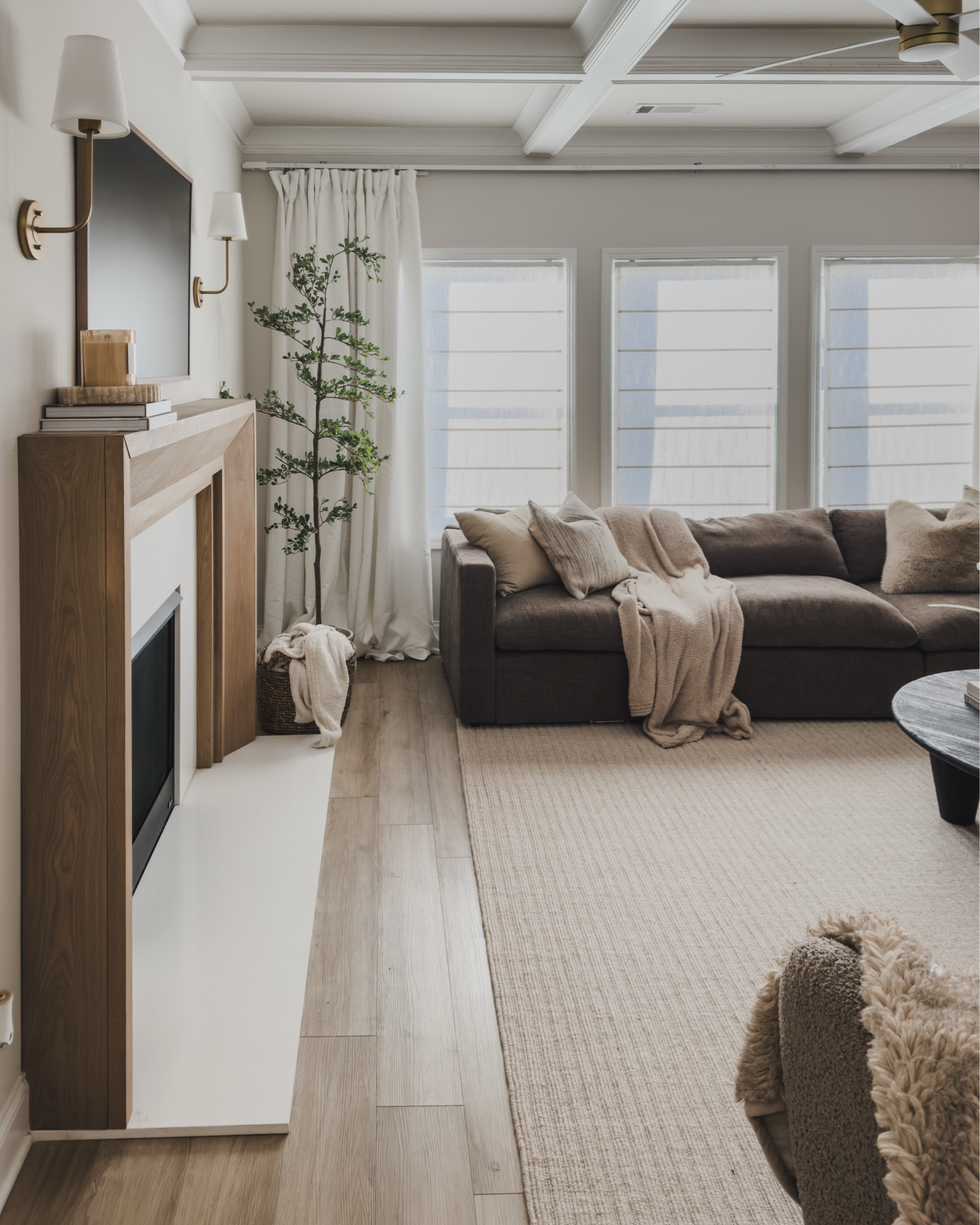 Sharing a little peek into my living room with @rugsdirect and @lightopia_ 🤍 My new 100% wool rug and this earthy brown table lamp that instantly warmed up the space.

The rug is true wool, not a blend — which was a must for me. It’s held up incredibly well even with a potty training puppy in the house and cleans better than you’d expect, making it both beautiful and practical. A perfect example of aesthetic and functional.

The table lamp adds the prettiest soft glow in the evenings and brings in that warm brown tone I love for balance and depth in this room. Lighting really does change everything.

My code HOPEDECARLO works sitewide at both Lightopia and Rugs Direct, whether it’s these pieces or something else you love.

#lightopia #mylightopia 