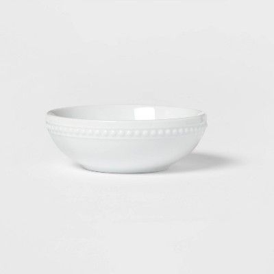 5oz Porcelain Beaded Dip Bowl White - Threshold&#8482; | Target
