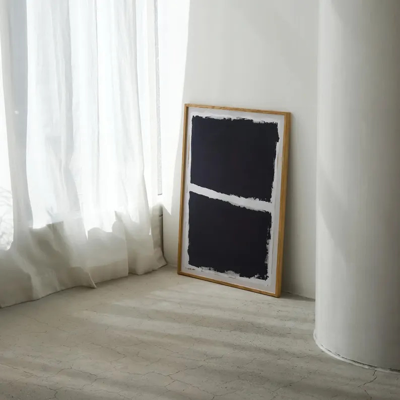 Dark and Moody Wall Art, Abstract Minimalist Print, Black and White Digital Download, Modern Scan... | Etsy (US)