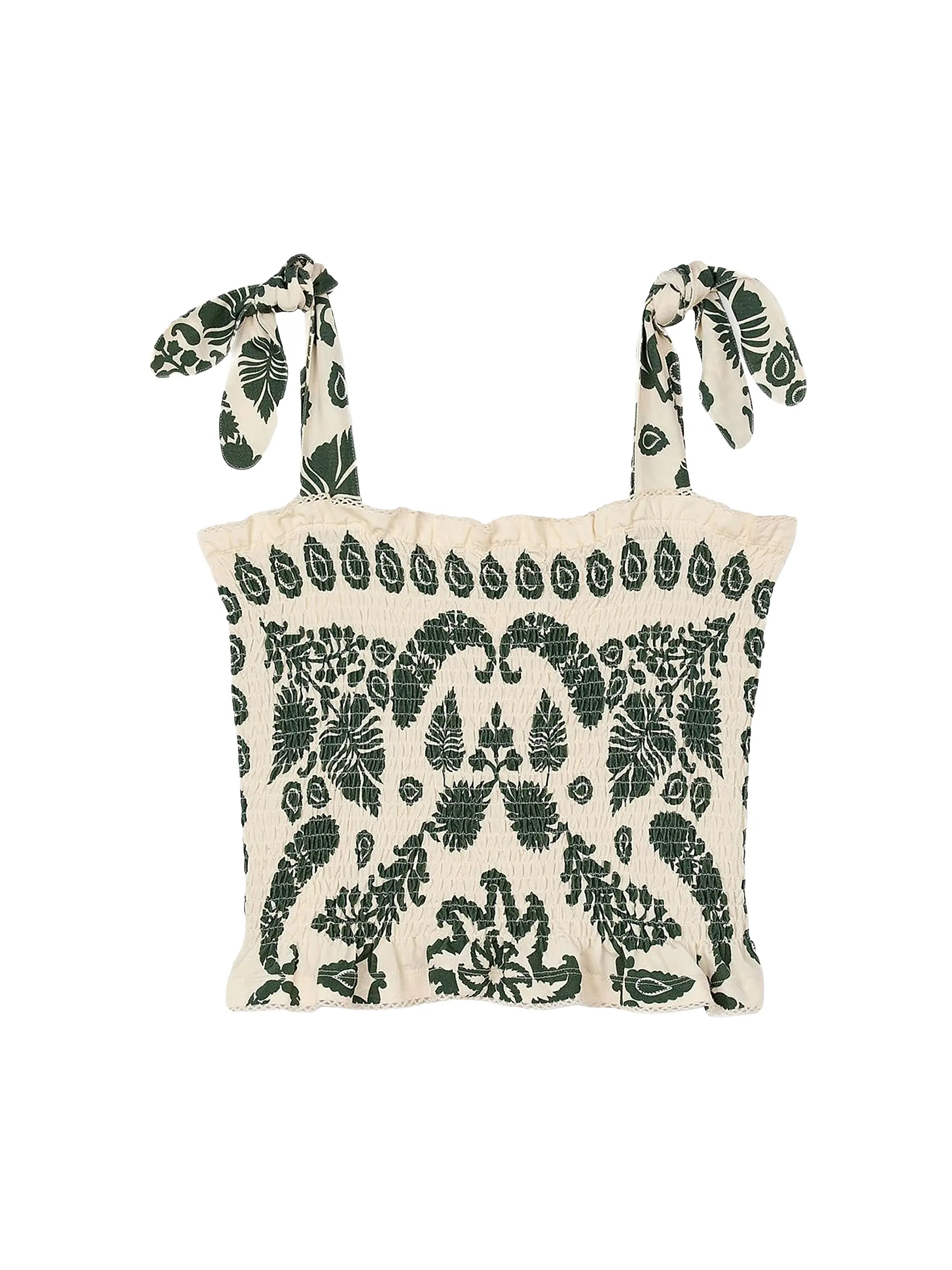 Floral Motif Smocked Top | Saks Fifth Avenue