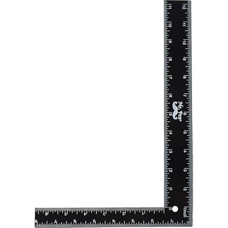 Professional 8x12 Inch Carpenter Square - Heavy-Duty Carbon Steel Framing Tool with Dual-Scale (Imperial/Metric), Rust-Resistant Right Angle Ruler for Carpentry, Roofing & Layouts | Amazon (US)