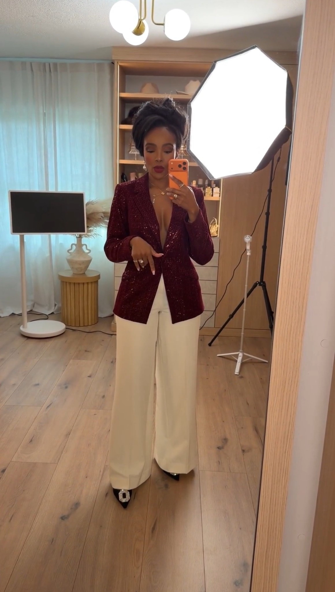 Holiday Glam ✨
This sequin blazer from @WhiteHouseBlackMarket paired with ivory wide-leg trousers is the perfect balance of festive and sophisticated. A look that stands out for holiday dinners, parties, and elegant winter nights out.

Perfect for holiday gatherings, evening celebrations, and dressy seasonal events.

sequin blazer outfit ideas, holiday party look, elegant winter outfit inspiration, ivory wide-leg pants styling, festive evening fashion.

📏 Sizing: Blazer (Small) • Pants (4 Long)
Measurements: 5’4” · 140 lbs · 36D · 27” waist · 40” hips

✨ Everything linked below for easy shopping

Follow me on Instagram and YouTube @kirasfashionfinds

#LTKHoliday #LTKootd #LTKPetite